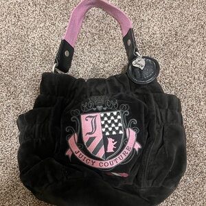 Juicy Couture Black and Pink Shoulder Bag